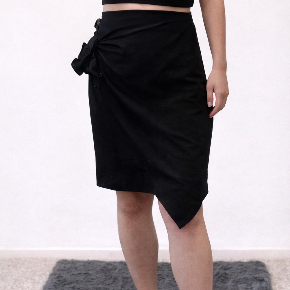 🖤 Esprit Black Asymmetrical Wrap Skirt 🖤